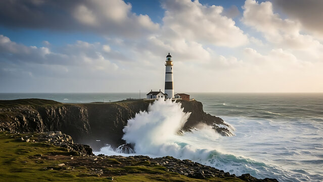 Lighthouse by sea - Powered by Adobe
