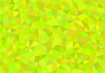 Obraz premium Bright green and yellow abstract geometric polygon pattern, low poly, vibrant background texture
