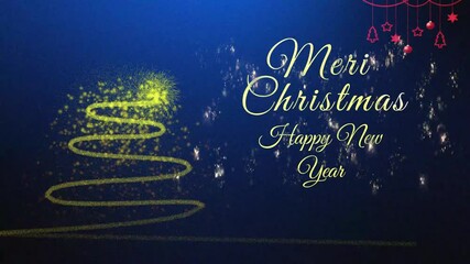 vintage gold christmas greeting card with snowy holiday design - Powered by Adobe