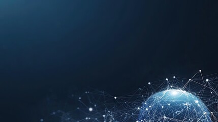 A colorful display of digital networks connecting different regions, illustrating the flow of information and technology across the globe