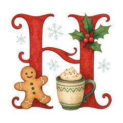 Naklejka premium PNG Festive holiday greeting illustration, transparent background