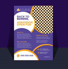 Obraz premium Education Flyer Design flyer, business, design, card, template, vector, layout, brochure, presentation, illustration, web, banner, paper, corporate, concept, print, identity, set, frame, poster, eleme