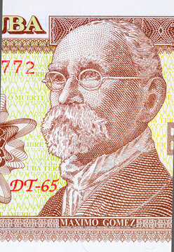 10 Pesos Cuba with a portrait of General Maximo Gomez. Paper money Cuba.