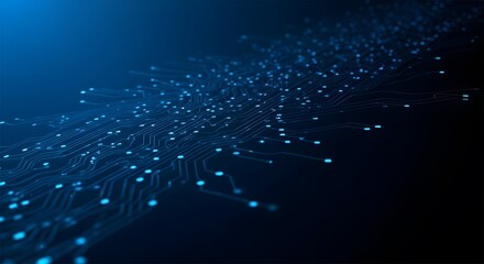 Modern technology background with vibrant glowing circuits perfect for tech company branding