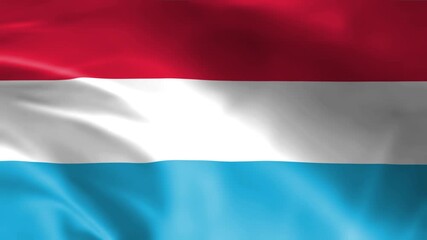 waving flag of luxembourg with smooth fabric texture and vibrant horizontal tricolor design in high detail - Powered by Adobe