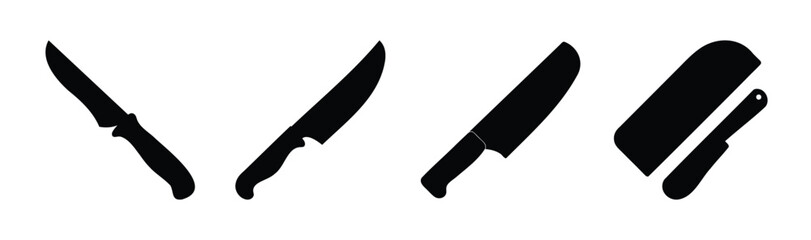 Modern knife silhouettes: utility, chef's, and cleaver tools