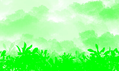Fototapeta premium Fog or smoke, green smog clouds on floor, isolated transparent special effect. morning fog over land or water surface, magic haze.