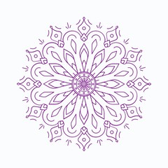 Purple decorative mandala art illustration