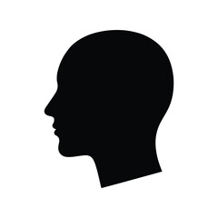 Head Profile Silhouette of Male or Female
