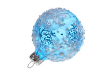 Blue Christmas tree glass ball