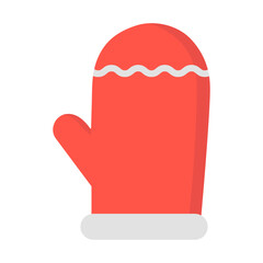 christmas  mitten flat color icon