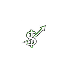 Dollar Sign with Upward Arrow Symbolizing Financial Growth and Economic Progress