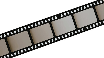 Fototapeta premium film strip Blank with perforations on white background