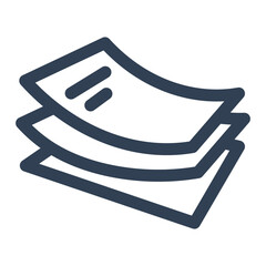 Waste management line icon. Paper trash pictogram. Garbage segregation sign for containers, dustbins, baskets, infographics, posters, ecology designs. Vector isolated illustration