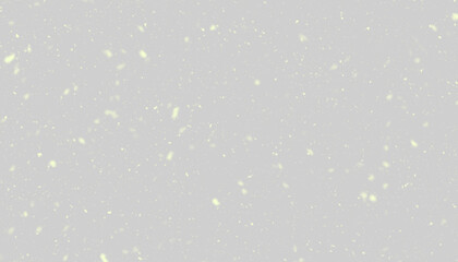Falling light snow effect overlay on transparent background for winter design elements 