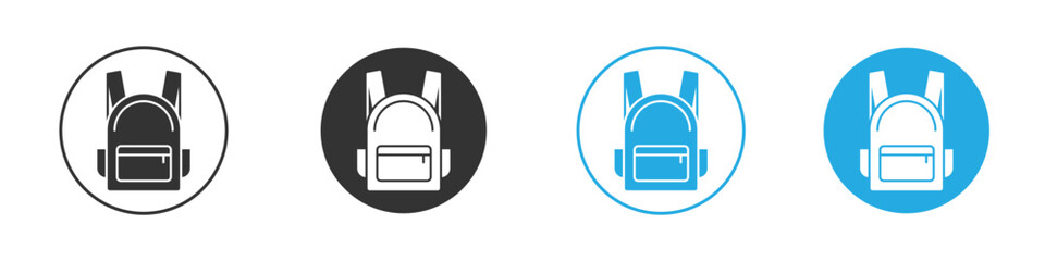 Obraz premium Backpack icons logo vector EPS 10, flat vector illustrations