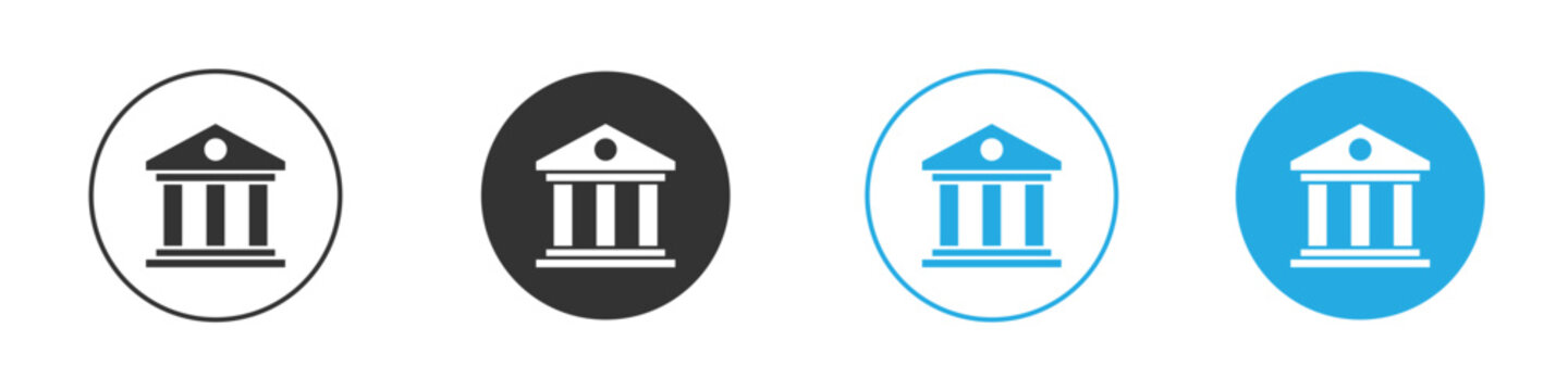 Bank icons logo vector EPS 10, flat vector illustrations
