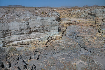 Tufa Layer  on Top of an Ancient Lava Flow