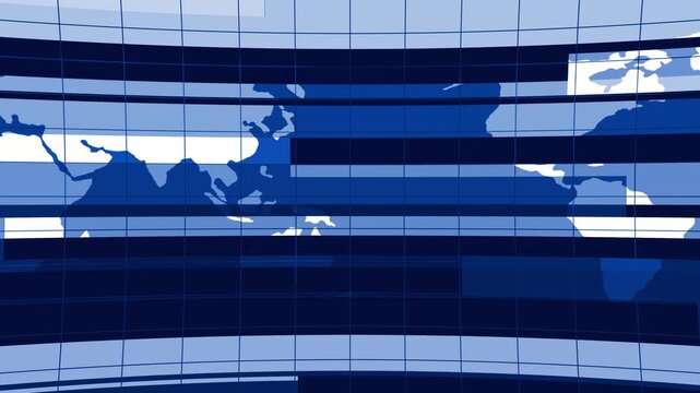 Abstract grid pattern with curved lines and rectangles news background animation