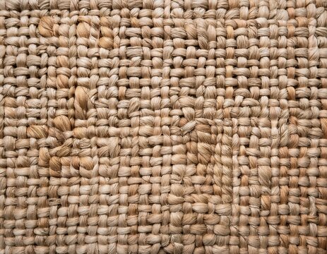 woven sisal natural fiber texture background with detailed basket weave pattern in neutral beige tones perfect for eco friendly web design applications