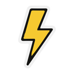 Flash Sale Energy Bolt Icon in Colorful Outline Style