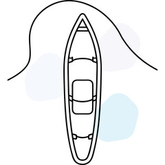 Canoe on Water Simple Design