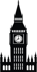 Obraz premium big ben london vector illustration on isolated background
