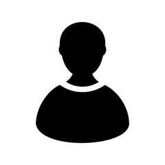 Simple generic user profile person icon avatar silhouette Vector, illustration