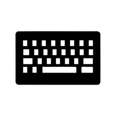 Computer keyboard icon on white background, essential tech tool Vector, illustration