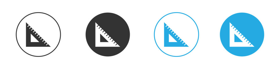 Triangle ruler icons logo vector EPS 10, flat vector illustrations
