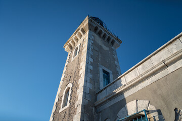 Lighthouse tower at Cape Tainaron, the Southernmost Point of Mainland Greece