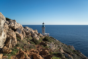 Lighthouse at Cape Tainaron, the Southernmost Point of Mainland Greece
