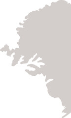 A decorative abstract silhouette with soft, organic, cloud-like edges flows vertically from top to bottom, creating a dreamy and artistic composition.