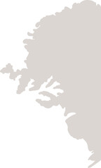 A decorative abstract silhouette with soft, organic, cloud-like edges flows vertically from top to bottom, creating a dreamy and artistic composition.