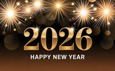 Happy new year 2026 greeting card