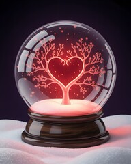 Valentine's Day Snow Globe Sublimation