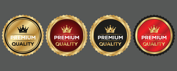 Premium Quality Gold Badge Vector Design
