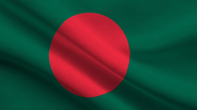 Bangladesh flag waving in celebration of Independence Day and So