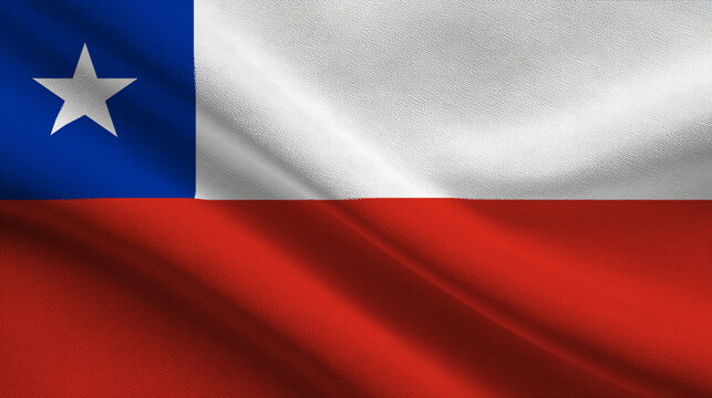 Chilean flag waving proudly, symbolizing national pride and sovereignty
