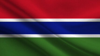 Flag of Gambia showcasing national colors and symbols of sovereignty and pride