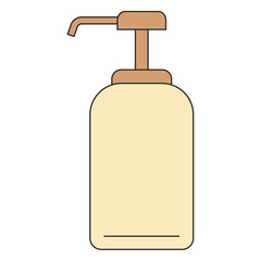 シャンプー、リンス、美容液、保湿液、乳液、化粧品、美容、アルコール消毒、ボトル、ポンプ（カラー）