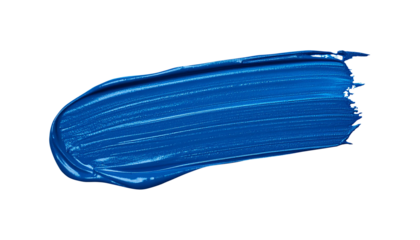 textured abstract indigo color paint stroke isolated on transparent background, png