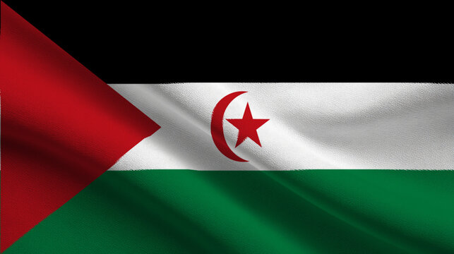 Flag of Sahrawi Arab Democratic Republic representing sovereignty and national identity