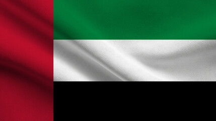 Celebrating independence day with the flag of united arab emirat