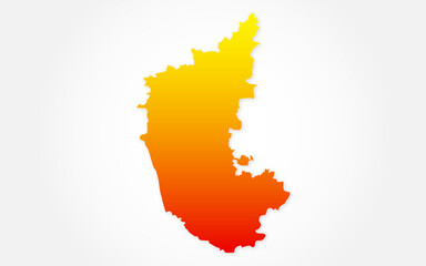 Karnataka-map with state flag png stock image, High res Karnataka vector image