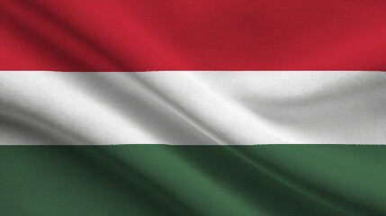 Obraz premium Hungarian flag waving proudly in celebration of Independence Day and Sovereignty