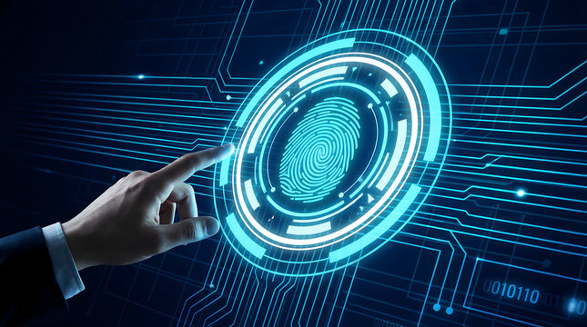 Secure access using fingerprint scan on digital interface for network security