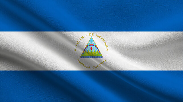 Celebrating independence day in nicaragua with the national flag and symbols of sovereignty - Powered by Adobe