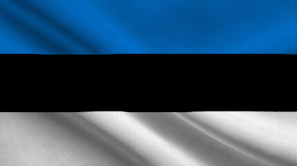 Celebrating Estonian Independence Day with the national flag waving proudly