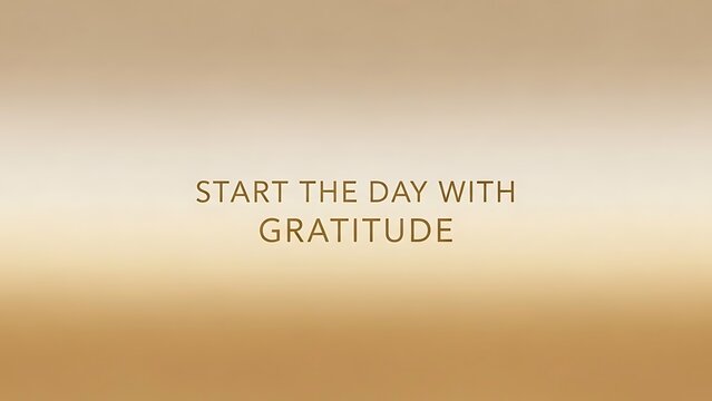 Inspirational message on a gradient background promoting a positive mindset and daily gratitude